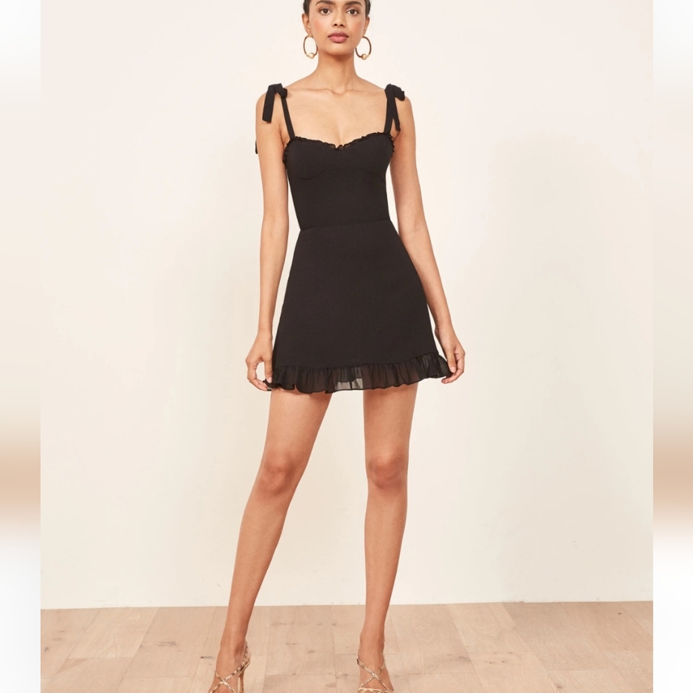 Reformation Black Mini Dress